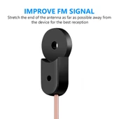 2 Metre FM Dipol Anten Dişi Fişli Stereo Ses Radyo Alıcısı - 4