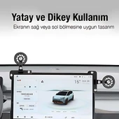 Polham Tesla Model Y, Model S, Model X, Model 3 Ekranı İle Uyumlu Manyetik Telefon Tutucu, Titremez Sarsılmaz - 9