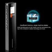 N3 16GB Gürültü Azaltmalı Renkli Ekran Mini MP3 Ses Kaydedici Siyah - 12