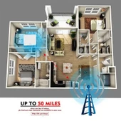AN-1001 Modeli 5dBi 25dBi İç Mekan HDTV Anteni Çift Taraflı Yapışkanlı Siyah VHF170-230 UHF470-862MHz - 6