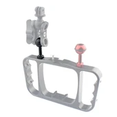 PULUZ 1 4 Inç Vida Alüminyum Top Adaptör Montaj Siyah 2 5cm Çaplı GoPro Insta360 DJI Aksiyon Kameraları İçin - 5