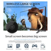 MiraScreen G2 Kablosuz WiFi Görüntü Alıcısı 5GHz 1080P TV Stick iPhone Samsung ve Diğer Akıllı Telefonlar İçin Siyah - 8