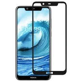 Nokia 5.1 Plus X5 Tam Kaplama Tam Yapışkanlı Temperli Cam Ekran Koruyucu - 1