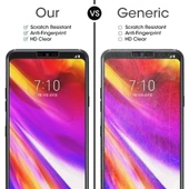 LG G7 ThinQ Uyumlu 0.26mm 9H Sertlikte 2.5D Temperli Cam Ekran Koruyucu - 4