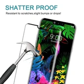LG G8 ThinQ Uyumlu 9H 3D Tam Ekran Temperli Cam Siyah - 4