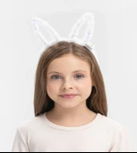 Led Işıklı Peluş Tavşan Kulak Taç Beyaz - 1