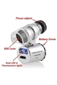 Nikula 60x Mini Cep Mikroskop Led+uv Işık Kuyumcu Antikacı Büyüteç 9882 - 4