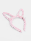 Led Işıklı Peluş Tavşan Kulak Taç Pembe - 5