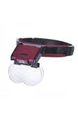 Nikula Mg81001-b Çift Lens Takmalı 4 Lensli Led Işıklı Şapka Tip Büyüteç - 1