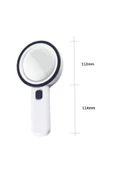 Nikula 30x 95 Mm Çift Hd Optik Cam Lens El Büyüteç 1 Uv 12 Led Işıklı thumbnail 4