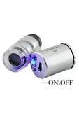 Nikula 60x Mini Cep Mikroskop Led+uv Işık Kuyumcu Antikacı Büyüteç 9882 - 3