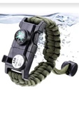 TRENDOFFİCAL Paracord Acil Durum Sos Led Işıklı+ Pusula Ve Düdük Ateş Başlangıcı Magnezyum Çubuk - 4