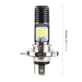 H4 DC12V 7.4W Motosiklet LED Far 24 LED SMD-3030 Sarı Beyaz Işık - 2