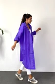 ÖNDER MODA Kadın Erkek Yağmurluk Kapüşonlu Çıtçıtlı Eva Mor Yağmurluk M21mrc881r09 - 5