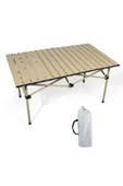 Tisul Büyük Boy Gold Katlanır Kamp Masası Piknik Seti Çanta Tipi Balkon Bahçe Mutfak Masası - 1