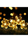 Mediatech Çiçek Motifli Güneş Enerjili Led Solar Bahçe, Ağaç Işıldağı Sarı Renk 5 Metre 50 Led - 2