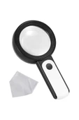 Bosile 30x -12ışıklı Büyüteç Taşınabilir Çıft Katmanlı Optik Cam Okuma Büyüteç - 7