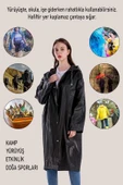 Bosile Unisex Eva Kumaş Su Rüzgar Geçirmez Yağmurluk - 5