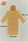 ÖNDER MODA Kadın Erkek Sarı Kapüşonlu Çıtçıtlı Eva Yağmurluk Rüzgarlık - 5