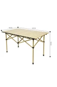 Reidan Büyük Boy Gold Katlanır Kamp Masası Piknik Seti Çanta Tipi Balkon Bahçe Mutfak Masası - 6