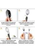 Nurcamp Katlanır Kaşık Çatal Bıçak Tirbuşon 4 Fonksiyon Seti - 5