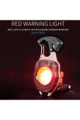 Bosile Ultra Güçlü Led Karabina Combat 12 Mod Anahtarlık Çakmak Düdük Bıçak Type-C Şarj 3 renk Led - 4