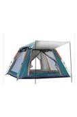 DOĞA KAMP 4 Kişilik Tenteli Otomatik Kamp Çadırı Yeşil 215x215x145 - 3