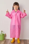 EZMK EV GEREÇLERİ Marlux Çocuk Yağmurluk, Su Geçirmez Kıyafet Üstü Eva Kumaş Pembe - 1
