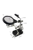 Powermaster Masaüstü Ledli Mg16129-c Mini Havya Standı Pcb Tutucu Büyüteç - 2