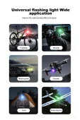 ebulduk M3 Akıllı LED Anti-Çarpışma Işığı  – 9'lu Renkli Flaşlı Motosiklet/Bisiklet/Drone Işığı - 6