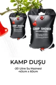 Nurcamp Güneş Enerjili Portatif Katlanır Su Deposu 20 Litre Kamp Duşu - 1