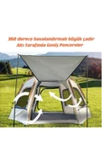 SHUFA Tam Otomatik Su Ve Rüzgar Geçirmez Gölgelikli Altıgen Aile Çadırı 280x240x155 Cm Bej - 2
