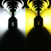 BA20D DC12V 7.4W Motosiklet LED Far 24 LED SMD-3030 Sarı Beyaz Işık - 5