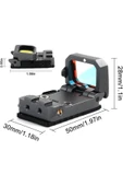 Bosile Flipdot Reflex Tabanca için Optic 1x22mm 3 MOA Red Dot Sight Siyah Nişangah thumbnail 6