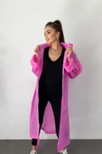 Modayıldızlar Şeker Pembe Çıt Çıt Detaylı Şeffaf Yağmurluk - 2