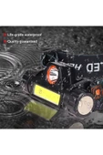 KuantumHome 1200 Lümen Su Geçirmez Cob LED Kaf Lambası Şarjlı Kafa Feneri Mıknatıslı Kafa Çalışma Lambası thumbnail 5