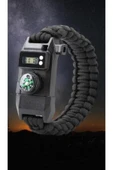 Nurcamp Paracord Acil Durum Sos Led Işıklı+ Pusula Ve Düdük Ateş Başlangıcı Magnezyum Çubuk - 1