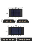 HediyeFilesi 6 Adet Solar Enerjili Aplik Led 6 Ledli Dekoratif Duvar Monteli Gün Işığı - 5