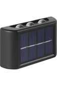 HediyeFilesi 6 Adet Solar Enerjili Aplik Led 6 Ledli Dekoratif Duvar Monteli Gün Işığı - 2