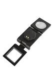 center34 Led Işıklı Lup Mercek Metal Katlanır Ölçekli Kılıflı Büyüteç - 5