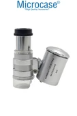 Microcase 60x Mini Cep Mikroskopu Uv Ledli Cam Büyüteç Çantalı - 2