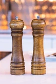 Voltmar 2'li Set Masterchef Tuz Karabiber Değirmeni Baharat Öğütücü Ceviz Ahşapı 21 Cm - 1