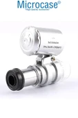 Microcase 60x Mini Cep Mikroskopu Uv Ledli Cam Büyüteç Çantalı - 3