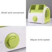30W Türbin Kanatsız Mini Masaüstü Sessiz Vantilatör Yurt Yatak Odası Oturma Odası Ofis İçin 3 Hız Modu Yeşil - 6