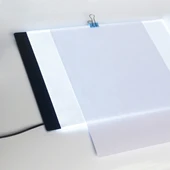 Ultra İnce A4 Boyutunda Taşınabilir USB LED Sanat İzleme Işığı Parlaklık Kontrolü Şarj Cihazı Yok - 3