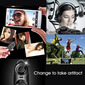 Kablosuz Bluetooth Uzaktan Kumanda Mini Gamepad Selfie Deklanşör Müzik Kontrolü Android iOS Telefon Tablet - 8