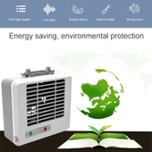 Taşınabilir Mini Sessiz Ev Tipi Enerji Tasarruflu Masaüstü Klima Fanı Beyaz - 7