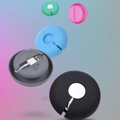 Apple Watch Orijinal Silikon Masaüstü Şarj Tutucu ve Kablo Düzenleyici Gri - 6
