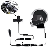 2 Pin PTT Ayarlanabilir Sesli Motosiklet Kaskı Kulaklık Mikrofon BAOFENG Telsiz için - 8