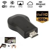 M2 Android 1080P Ezcast HDMI Dongle Siyah WiFi Ekran Paylaşım Alıcısı Android iOS Mac OS Windows Uyumlu - 5